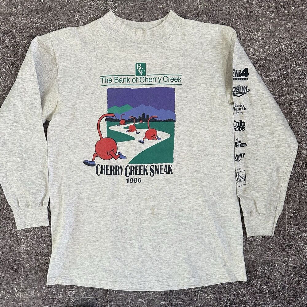 Men's Vintage 90's Cherry Creek Colorado Sneak Denver Sky Long Sleeve Shirt Sz L